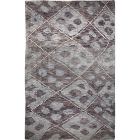 Tappeto Berbero Pakistan Astratto Blu Grigio Grigio