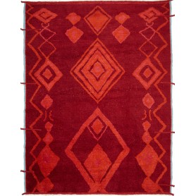 Tappeto Berbero Pakistan Astratto Rosso Scuro Rosso