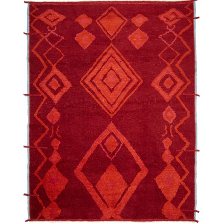 Tappeto Berbero Pakistan Astratto Rosso Scuro Rosso