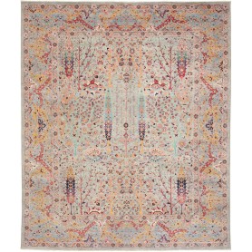 Tappeto Shahi Fine Pakistan Floreale Azzurro Polvere Verde S