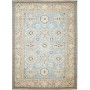 Tappeto Kazak Fine Pakistan Cornice Blu Cielo Crema Beige Bl