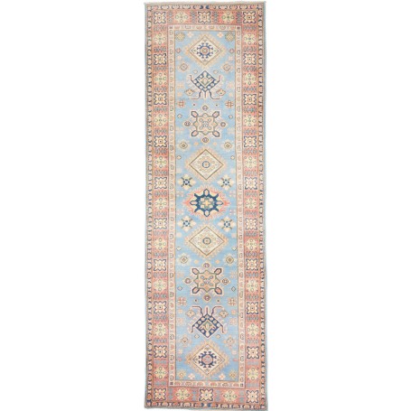 Tappeto Kazak Afghanistan Astratto Azzurro Cielo Rosa Salmon