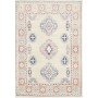Tappeto Kazak Afghanistan Floreale Beige Rosa Blu Scuro Cele