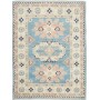 Tappeto Kazak Afghanistan Geometrico Azzurro Crema Rosa Chia