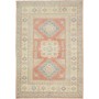 Tappeto Kazak Afghanistan Medaglione Rosso Corallo Beige Cre