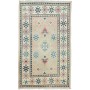 Tappeto Kazak Afghanistan Geometrico Beige Grigio Crema Blu