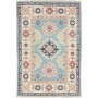 Tappeto Kazak Afghanistan Geometrico Azzurro Crema Avorio Ro