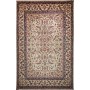 Tappeto Kashan Persia Floreale Crema Blu Navy Rosso Bordeaux