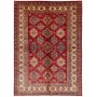Tappeto Kazak Fine Pakistan Astratto Rosso Bordeaux Crema Be