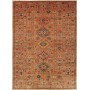 Tappeto Kazak Fine Pakistan Astratto Terracotta Blu Rosso Gi