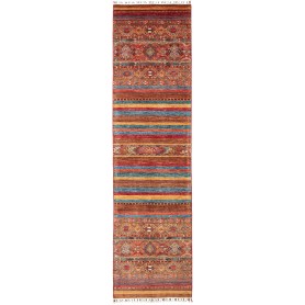 Tappeto Samarkand Pakistan Geometrico Rosso Arancio Giallo B