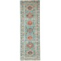 Tappeto Kazak Fine Pakistan Astratto Turchese Beige Rosso Bl