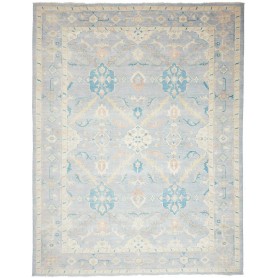 Tappeto Malka Pakistan Floreale Azzurro Chiaro Grigio Blu Tu