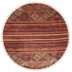 Tappeto Samarkand Pakistan Astratto Rosso Bordeaux Ruggine A