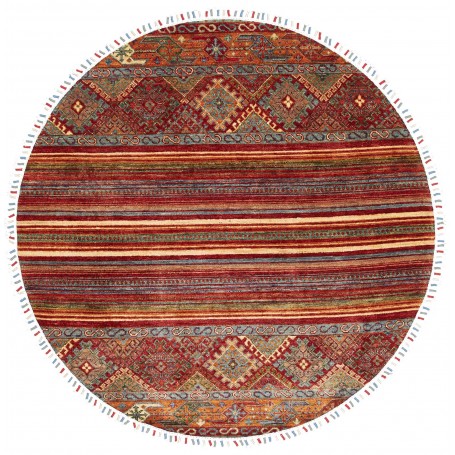Tappeto Samarkand Pakistan Astratto Rosso Bordeaux Ruggine A