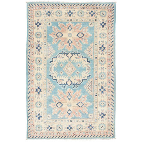 Tappeto Kazak Afghanistan Astratto Azzurro Crema Pesca Blu S