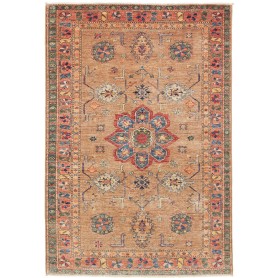 Tappeto Kazak Fine Pakistan Medaglione Marrone Terra Cotta A
