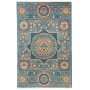 Tappeto Mamlouk Pakistan Medaglione Blu Ottanio Arancione Br