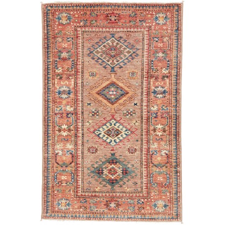 Tappeto Kazak Fine Pakistan Geometrico Marrone Terracotta Be