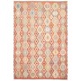 Tappeto Kilim Afghanistan Astratto Terracotta Arancio Azzurr