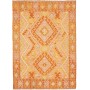 Tappeto Kilim Afghanistan Astratto Arancione Giallo Oro Rosa