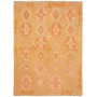 Tappeto Kilim Afghanistan Geometrico Giallo Oro Arancione Te