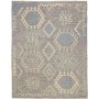 Tappeto Kilim Afghanistan Astratto Grigio Blu Celeste Lavand