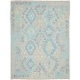 Tappeto Kilim Afghanistan Astratto Grigio Chiaro Blu Cielo B