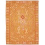 Tappeto Kilim Afghanistan Geometrico Arancione Giallo Crema