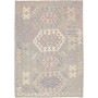 Tappeto Kilim Afghanistan Astratto Grigio Lavanda Crema Blu