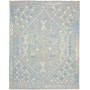 Tappeto Kilim Afghanistan Astratto Azzurro Crema Grigio Blu
