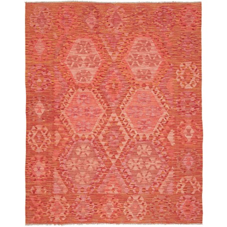 Tappeto Kilim Afghanistan Astratto Arancione Corallo Terraco