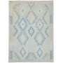 Tappeto Kilim Afghanistan Astratto Blu Vario Azzurro Celeste