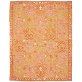 Tappeto Kilim Afghanistan Astratto Arancio Pesca Corallo Ros