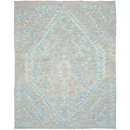 Tappeto Kilim Afghanistan Astratto Azzurro Chiaro Grigio Bei