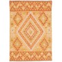 Tappeto Kilim Afghanistan Astratto Arancione Giallo Verde Ol