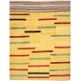 Tappeto Gabbeh Fine Persia Astratto Giallo Oro Rosso Borgogn