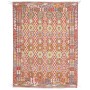 Tappeto Kilim Afghanistan Astratto Rosso Bordeaux Arancio Tu