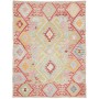 Tappeto Kilim Afghanistan Astratto Grigio Beige Corallo Ross