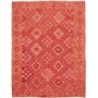 Tappeto Kilim Afghanistan Geometrico Rosso Terracotta Rosso