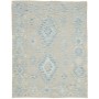 Tappeto Kilim Afghanistan Geometrico Grigio Blu Cielo Avorio