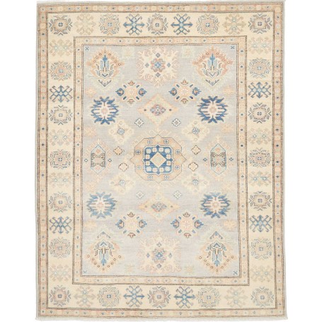 Tappeto Kazak Afghanistan Astratto Azzurro Cielo Avorio Pesc