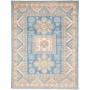 Tappeto Kazak Afghanistan Medaglione Blu Cielo Terracotta Be