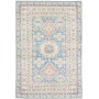 Tappeto Kazak Afghanistan Medaglione Azzurro Chiaro Crema Ro
