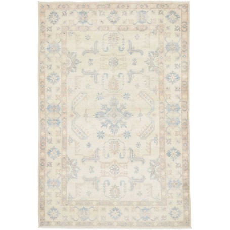 Tappeto Kazak Afghanistan Geometrico Avorio Chiaro Azzurro P