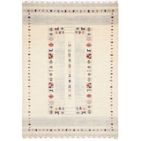 Tappeto Siva Pakistan Astratto Crema Grigio Multicolore 172x