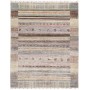 Tappeto Siva Pakistan Geometrico Grigio Chiaro Beige Marrone
