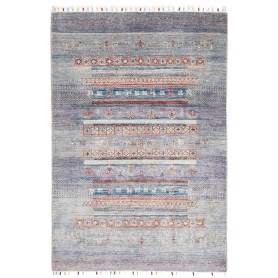Tappeto Siva Pakistan Astratto Blu Lavanda Grigio Rossiccio