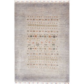 Tappeto Siva Pakistan Geometrico Grigio Tenue Multicolore 12