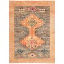 Tappeto Berbero Pakistan Geometrico Arancione Marro